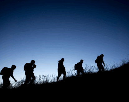 Group of people hiking